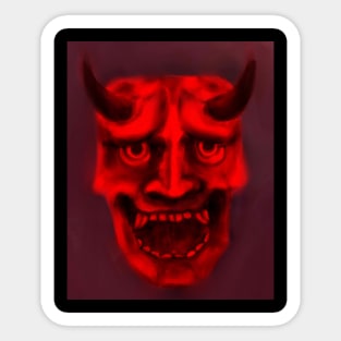 Japanese demon mask Sticker